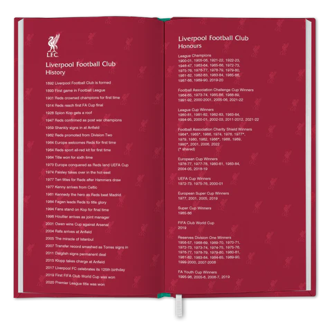 Liverpool Fc - Liverpool Fc 2024 Slim Dagbok