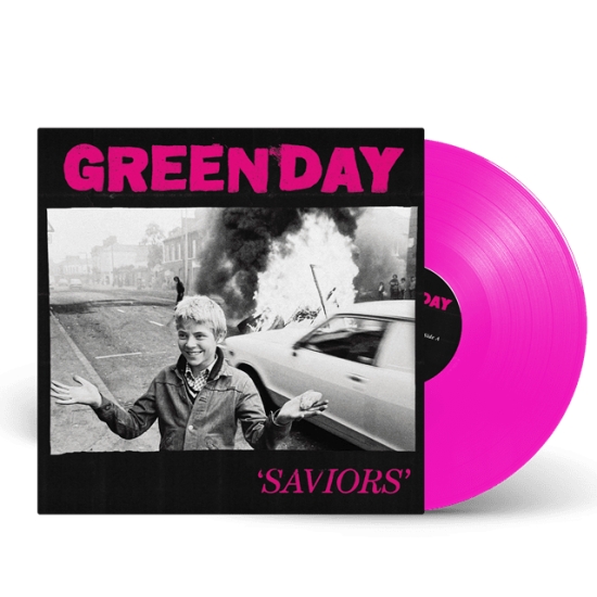 Green Day - Saviours (Begrenset Neonrosa Vinyl) (LP)