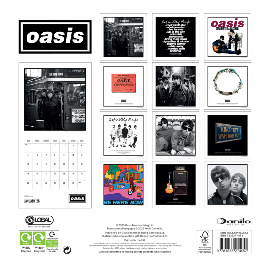 Oasis - 2026 Firkantet Kalender