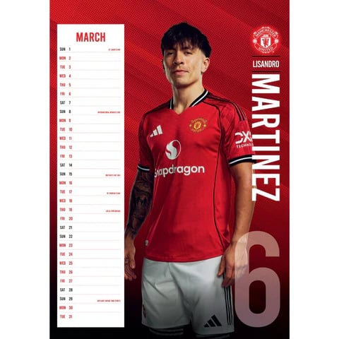Manchester United Fc - 2026 A3-kalender