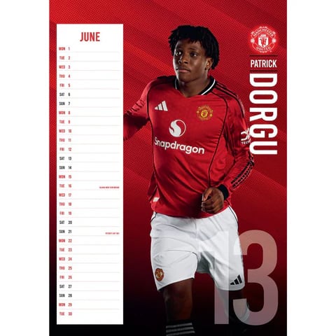 Manchester United Fc - 2026 A3-kalender
