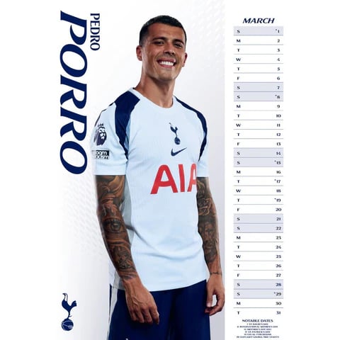Tottenham Hotspur Fc - 2026 A3 Kalender