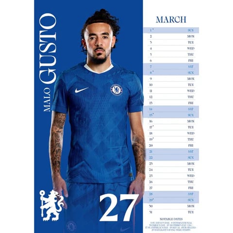 Chelsea Fc - 2026 A3-kalender