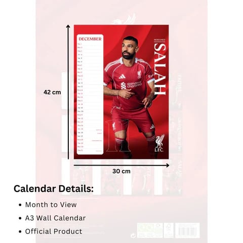 Liverpool Fc - 2026 A3 Kalender
