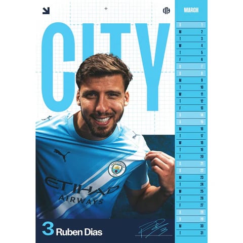 Manchester City Fc - 2026 A3 Kalender