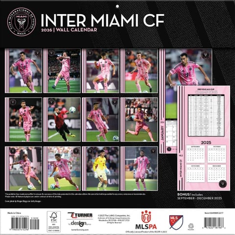 Inter Miami Cf - 2026 Firkantet Kalender