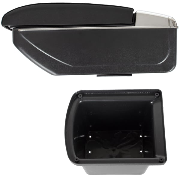 Hyundai i30 I 07-12 armstöd med förvaringsfack SVART ECO-LÄDER + monteringssats