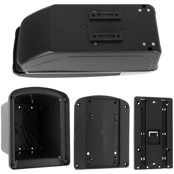 Hyundai i30 I 07-12 armstöd med förvaringsfack SVART ECO-LÄDER + monteringssats