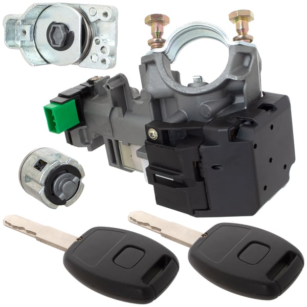 Honda CR-V III 06-12 komplett tändningslås + låsinsats vänster framdörr + handskfacksinsats 3 st. Set