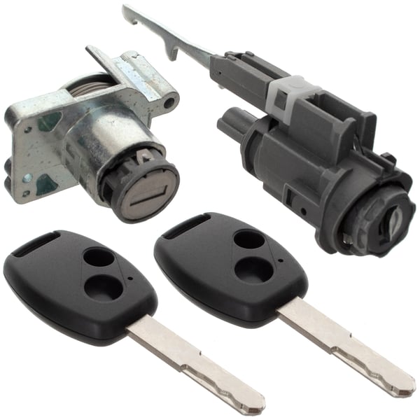 Honda CR-V III 06-12 tändningslåsinsats + låsinsats vänster framdörr 2 st. Set