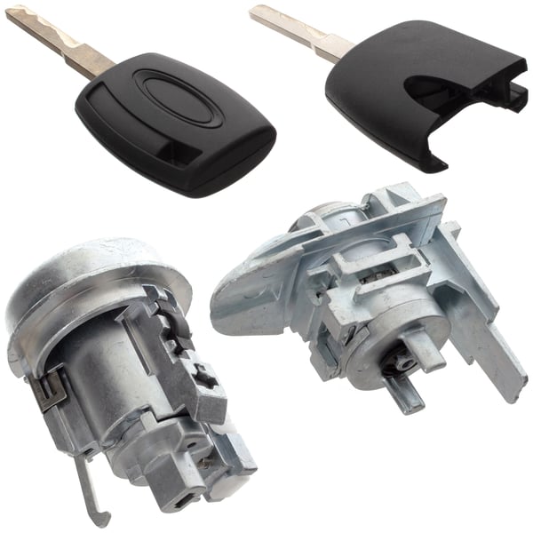 Ford Fiesta VI MK7 08-13 tändningsinsats + låsinsats vänster framdörr 2 st. set