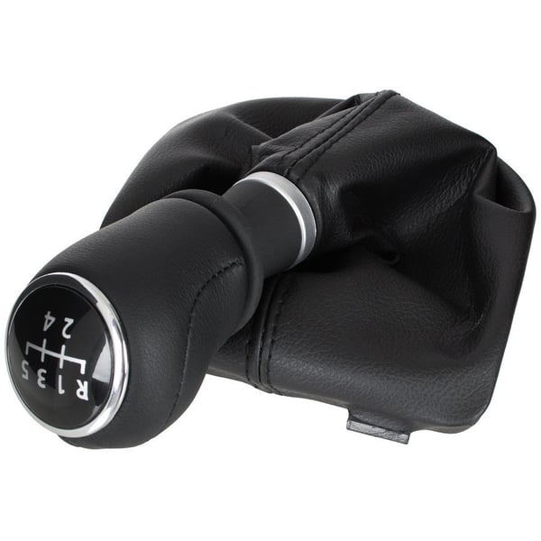 VW Transporter T5 og Multivan 03-15 gearknop sort læder og sort pose 5 gear VW Transporter T5 og Multivan 03-15 gearknop sort læder og sort pose 5 gear