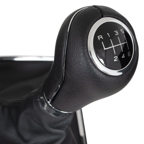 Mercedes W204 C-Klass 07-14 SVART växelspaksknopp + SVART damask med KROMAD ram 6-växlad backväxeldiagram ovanpå