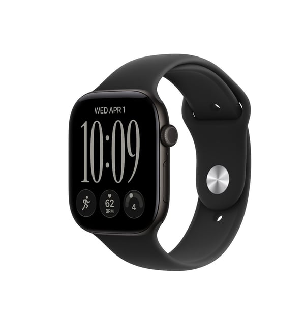 Apple Watch Series 12 GPS + Cellular 46mm – Svart Aluminium Case Med Svart Sport Band(M/L)