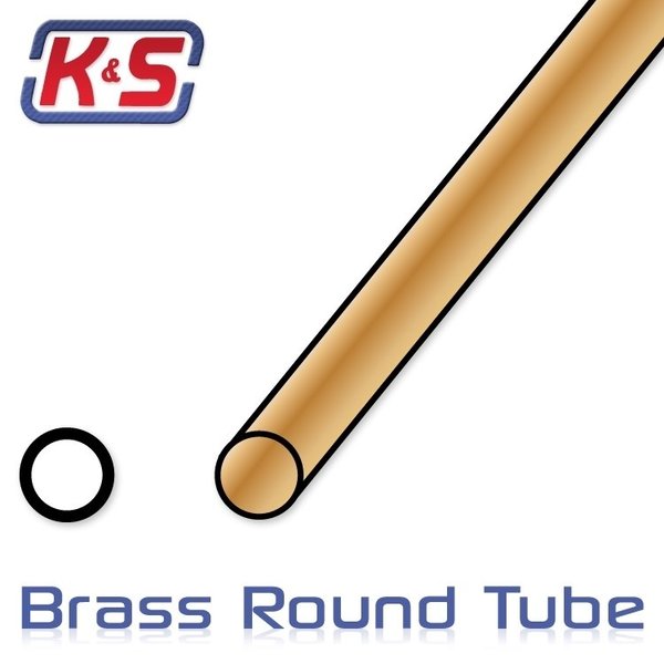 KS Mässingsrör 1mm 4stums tunn vägg