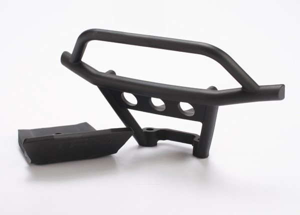 TRX-6735 Bumper, front/ skidplate, front (black)