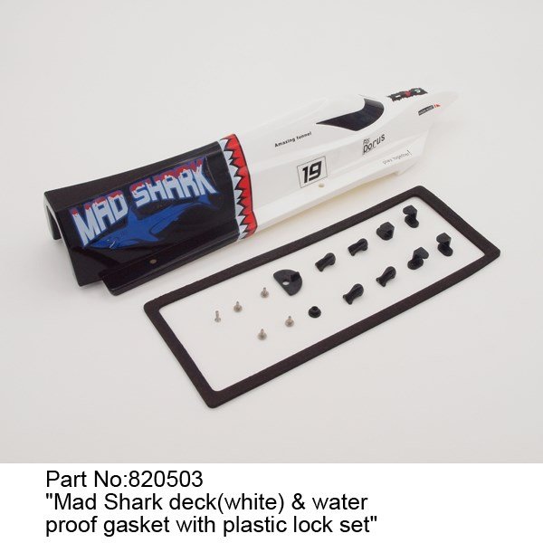 JW820503 Mad Shark dæk (hvid)