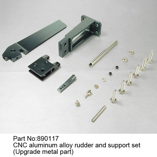 JW890117 Aluminum rudder and support set