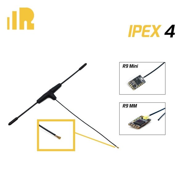 FrSky 868MHz Ipex4 Dipole T-antenne til R9Mini / M