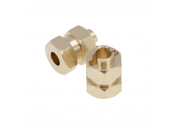 HobbyDetails 4 mm Messinghjul Hex Adapter SCX24