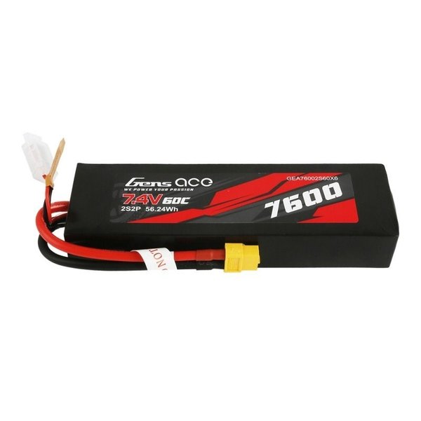 2s  7600mAh - 60C - Gens Ace XT60 PCM -etui