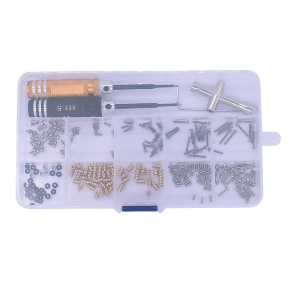 HobbyDetails Steel Car Screw Kit w/Tools SCX24
