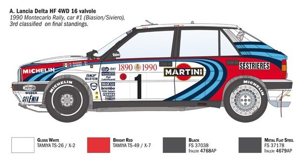 ITALERI 1:12 - Lancia Delta HF integrale 16v