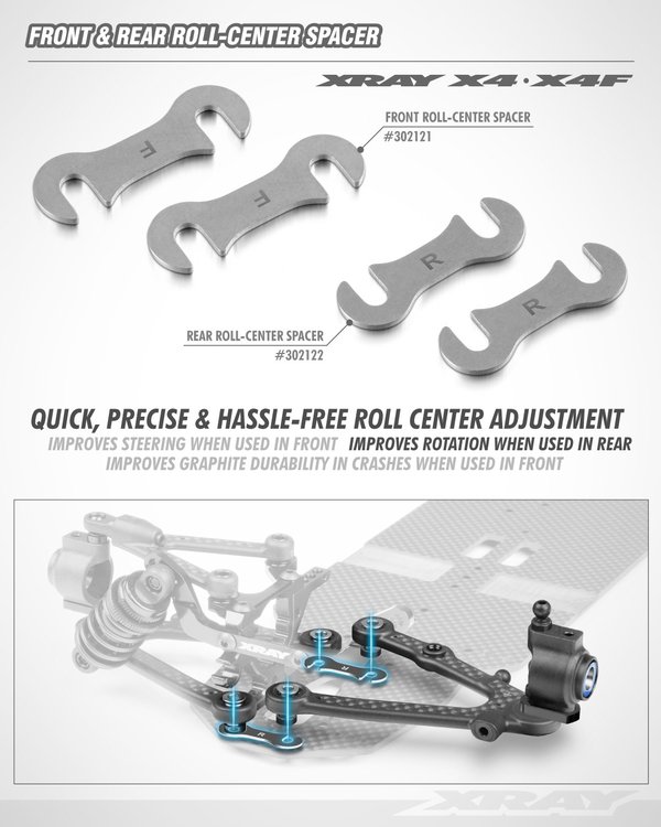 XR-302122 X4 Rear Roll-Center Spacer (2)