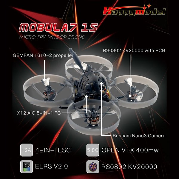 Happymodel Mobula7 Analog Micro 1S Whoop ELRS