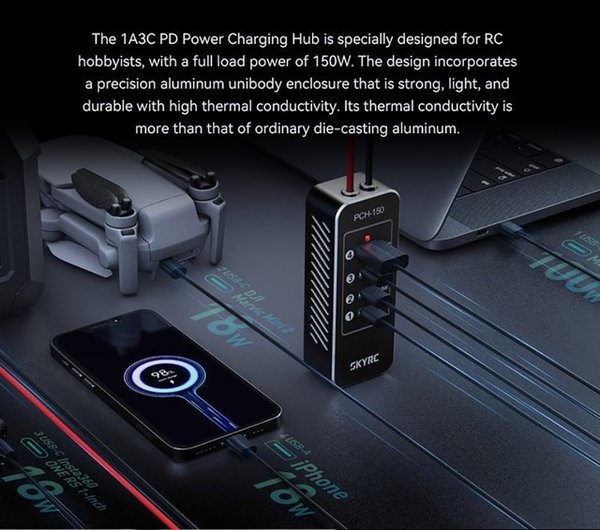 SkyRC PCH-150 PD Charging Hub for T1000 150W