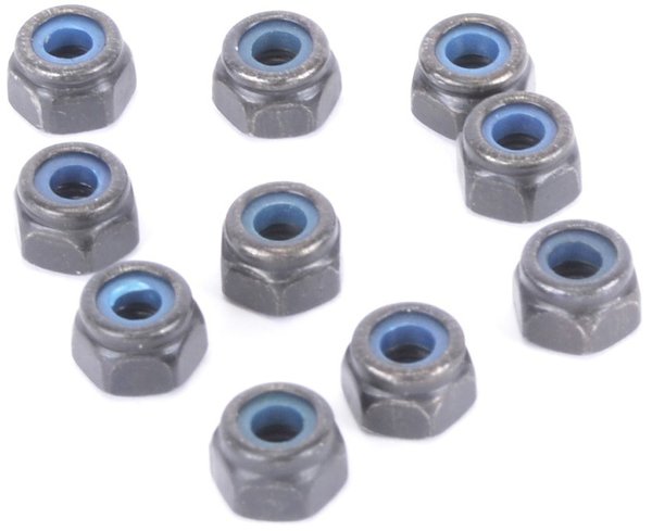 U4650 M3 Nylon Lock Nut Black Black (10)