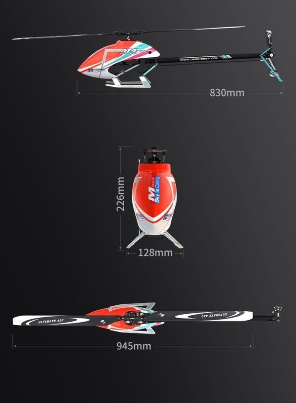 OMP Hobby M4 Max Combo Helikopter - Orange