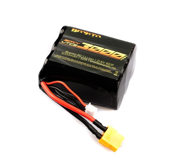 6s  3000mAh - 18650 - Bronto Li-Ion XT60