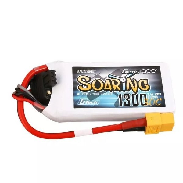 2s  1300mAh - 30C - Gens Ace Soaring G-Tech XT60