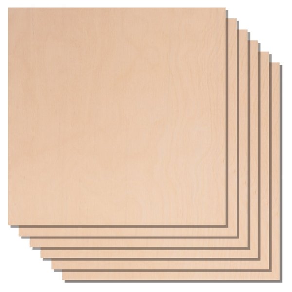 xTool 3mm Birk Krydsfiner 30x30cm -  6stk