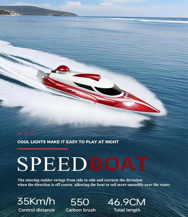 WLtoys Speed Boat 918 Red - Komplett