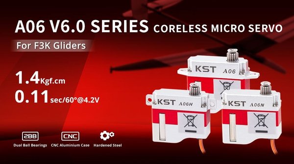 KST A06N V6 Mikro Kerneløs Servo 1.4 kg/0.11 s