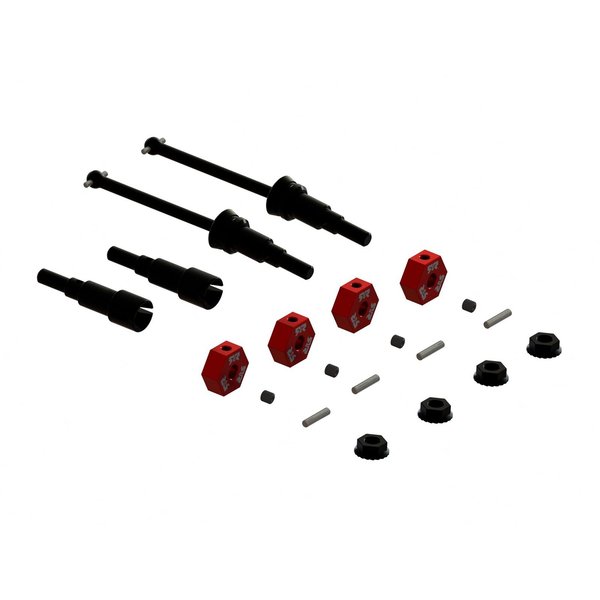 ARA311231 Metal Axle & Wheel Hex Set B (4) GROM