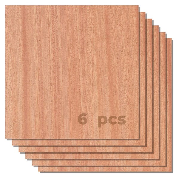 xTool 3mm Sapele plywood 30x30cm - 6pcs