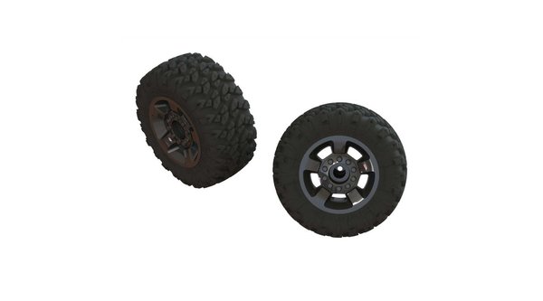 ARA550053 Ragnarok Mt Tires ST Glued Black Chrome ARA550053 Ragnarok Mt Tires ST Glued Black Chrome
