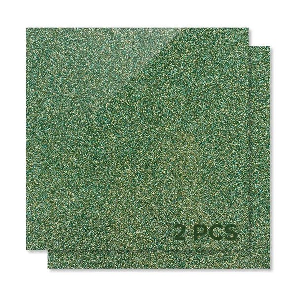 xTool 3mm Acrylic Green Glitter 30x30 - 2pcs xTool 3mm Acrylic Green Glitter 30x30 - 2pcs