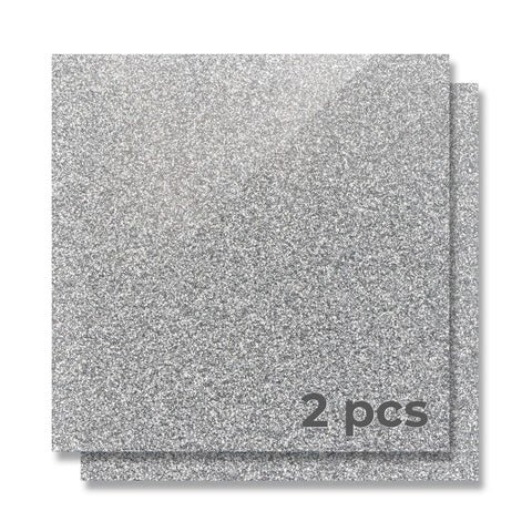 xTool 3mm Akryl Silver Glitter 30x30 - 2st xTool 3mm Akryl Silver Glitter 30x30 - 2st