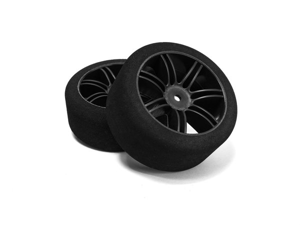 Hotrace 1/10 Rear Foam Shore 42 Carbon Fælge (2) Hotrace 1/10 Rear Foam Shore 42 Carbon Fælge (2)