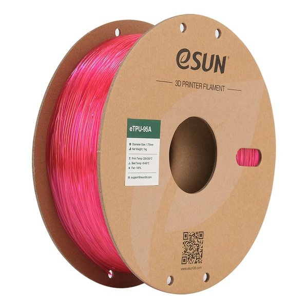 eSUN eTPU 1.75 mm 1 kg - Transparent Rosa eSUN eTPU 1.75 mm 1 kg - Transparent Rosa