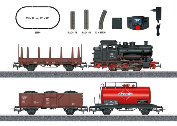 Märklin Digital Startsett BR80 Godstog
