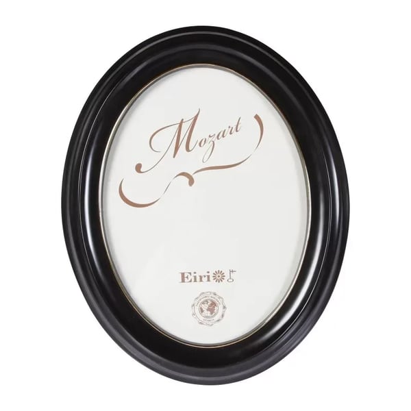 Oval Svart 9X12