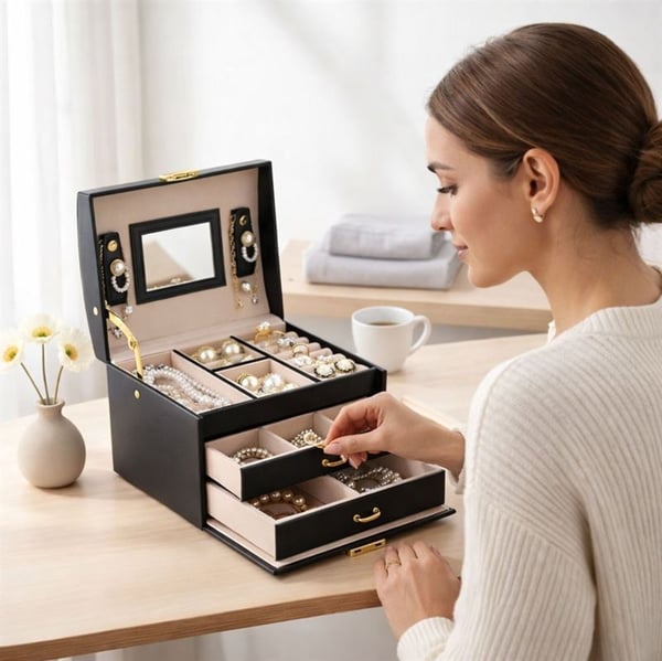 UNIQ Nellia Jewellery Box - Musta