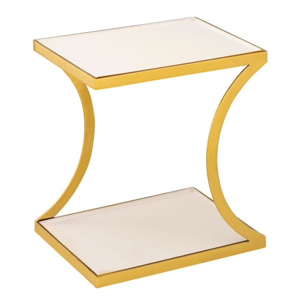 Sidebord dekorativt på 40 h 45 cm lampebord metalguld