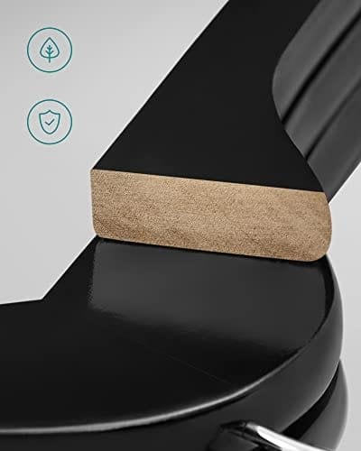 Songmics puiset henkarit, 10 kpl:n setti, takkihenkarit, vaatehenkarit, musta