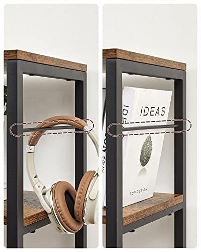 VASAGLE kirjahylly 5 tasoa (30 x 120 cm kukin)